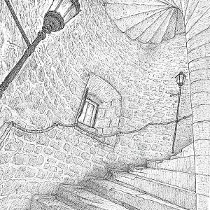 CLR escalier a vis croquis